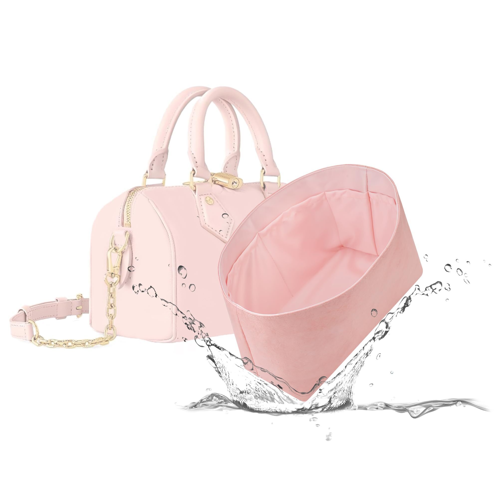 6029 Lightweight Purse Insert Waterproof Surface And Silky Satin Lining